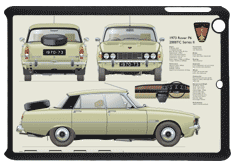 Rover P6 2000TC (Series II) 1970-73 Small Tablet Covers